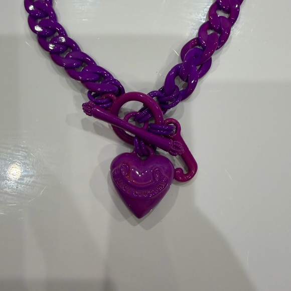 Juicy Couture Purple Heart Charm Necklace - Picture 2 of 6